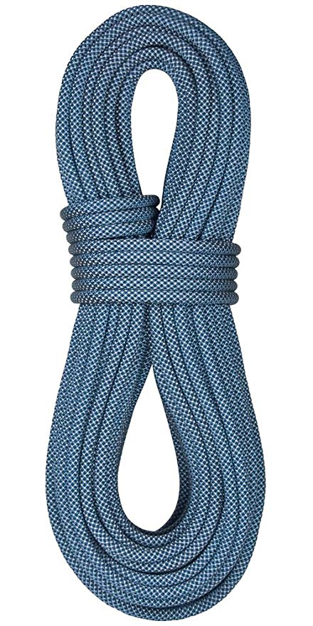 BlueWater Ropes 10.2mm Eliminator Double Dry Dynamic Single Rope (Blue/Black, 70M)